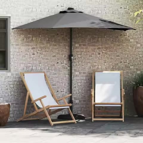 Parasol déporté anthracite 294 x 150 cm – ombre suspendue